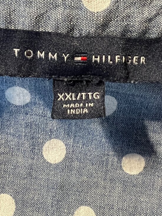 Tommy Hilfiger 100% Cotton Polka Dot Button‑Down – Women’s XXL | Quiet Luxury - Picture 6 of 10